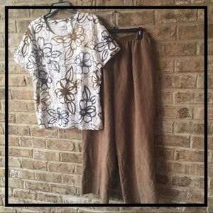 TOP & PANT SET BY ALFRED DUNNER